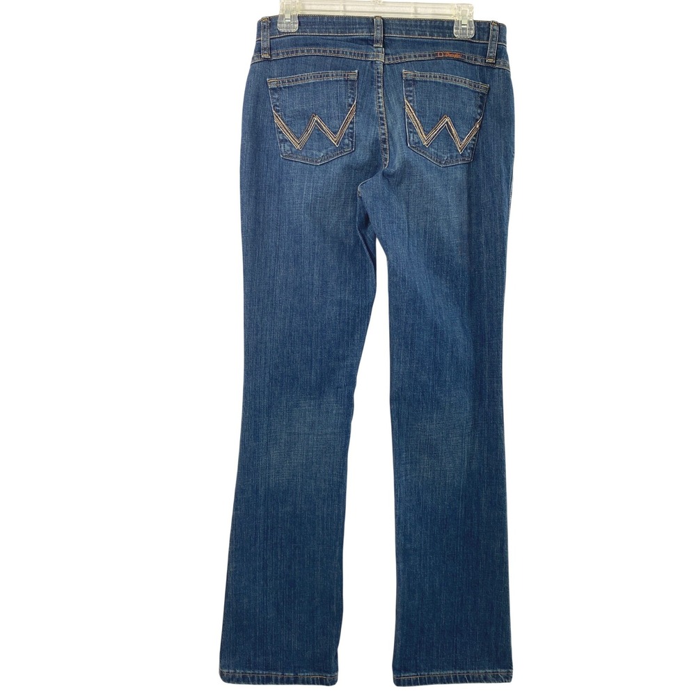 Wrangler Jeans Women 5/6 Q-Baby Ultimate Riding Boot Medium Wash Denim Western - Picture 2 of 13